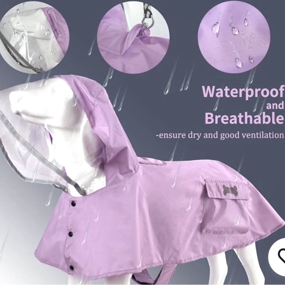 MAMORE heavy duty stormtrooper Dog Raincoat w/face protection~Breatheable!